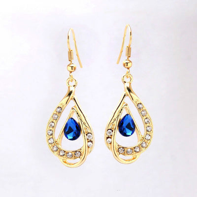 Aretes y Collar de Cristal con Doble Gota - Image 10