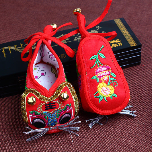 Zapatos Bordados Cabeza de Tigre - Traje Tang Tradicional para Bebé - Image 13