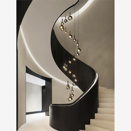 Lámpara de Araña Giratoria para Escaleras Dobles de Altura - Image 9