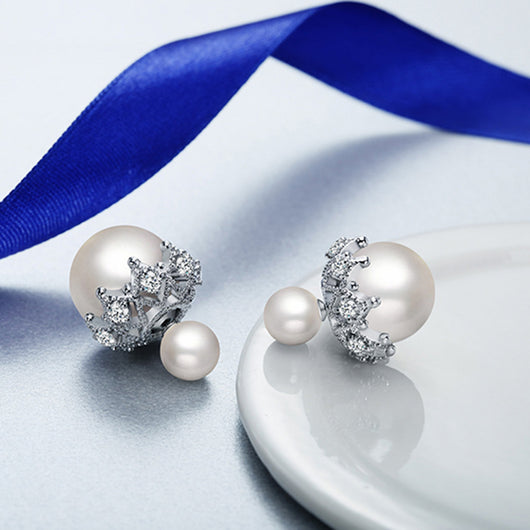 Aretes de Plata Esterlina con Perla Reversible - Image 12