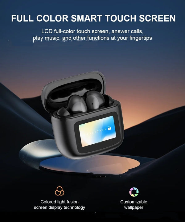 Auriculares Bluetooth con Cancelación de Ruido y Pantalla Táctil a Color