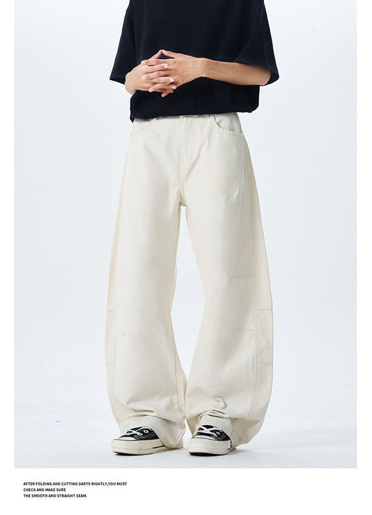 Culotes Retro Americanos Holgados con Pliegues para Hombre - Image 17