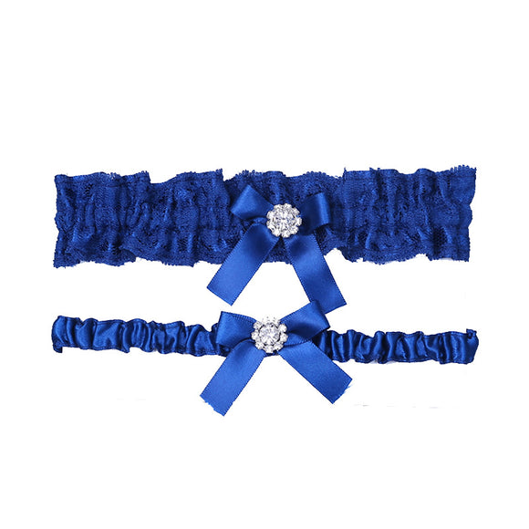 Liguero de Novia Azul con Encaje - Accesorio Nupcial Elegante