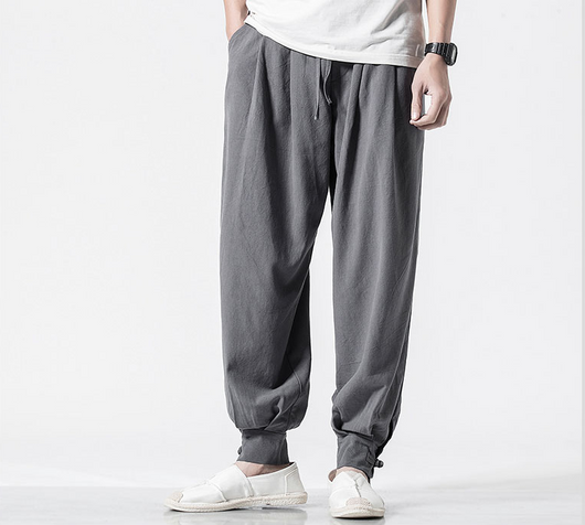 Pantalones Harem de Algodón y Lino Estilo Asiático - Cómodos y Versátiles - Image 11