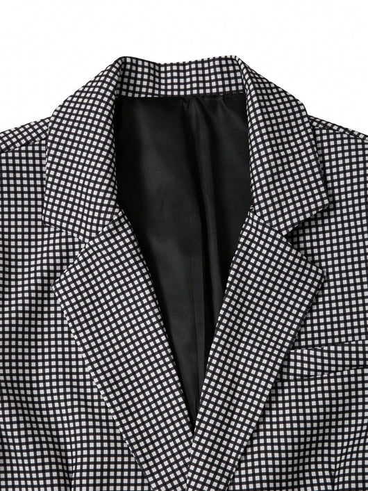 Traje Slim Fit Cuadros para Hombre - Estilo Ejecutivo Casual - Image 12