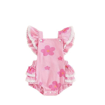 Enterizo para Bebé con Rayas y Flores - Colección Primavera - Image 2