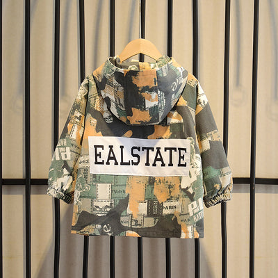 Chaqueta Camuflada con Capucha para Niños - Estilo Coreano Otoño - Image 8