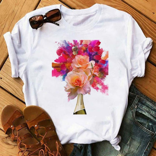 Playera Kawaii Copa de Vino Rose Gold - Image 13
