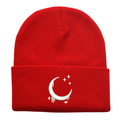 Gorro de Lana Tejido con Diseño de Luna y Estrellas para Otoño Invierno - Image 19