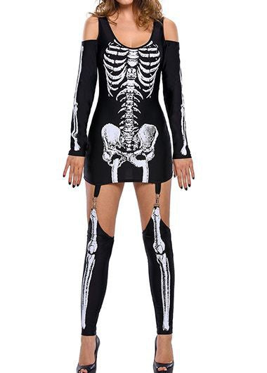 Disfraz Sexy Halloween Calavera - Diseño Hombros Descubiertos - Image 2