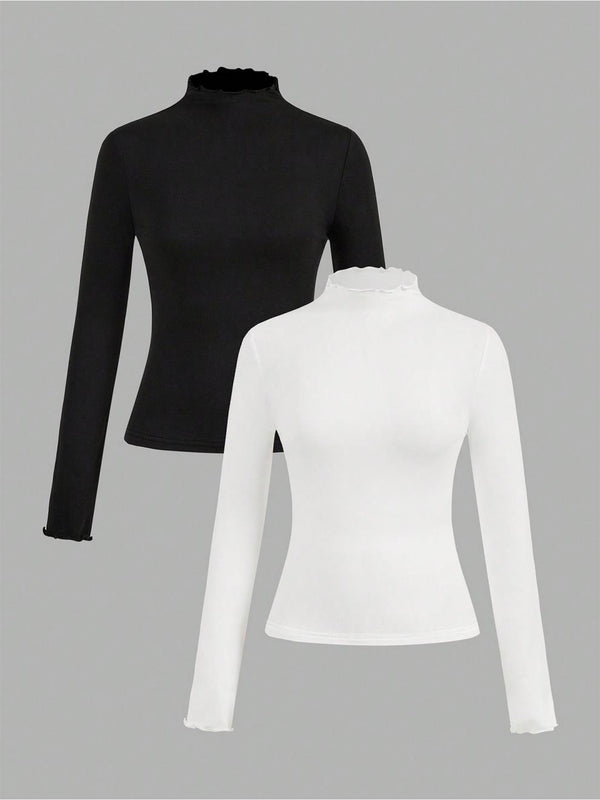 Blusa Ajustada de Punto con Volantes - Image 5