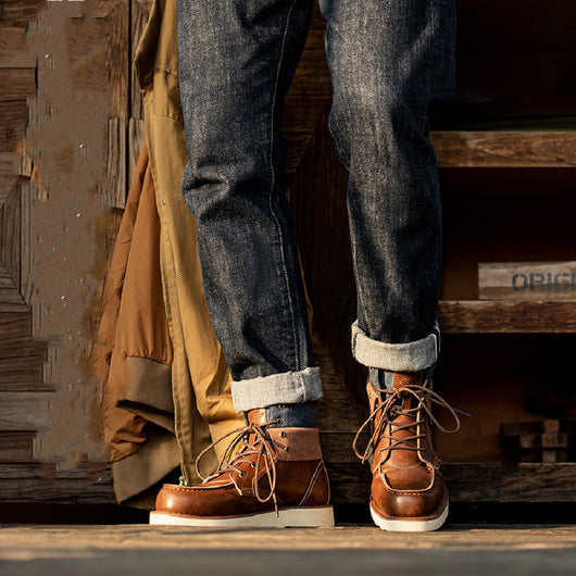 Botas de Trabajo Vintage Estilo Británico para Hombre - Invierno - Image 2