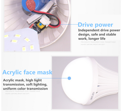 Bombilla LED de Emergencia Recargable 5W-12W - Image 4