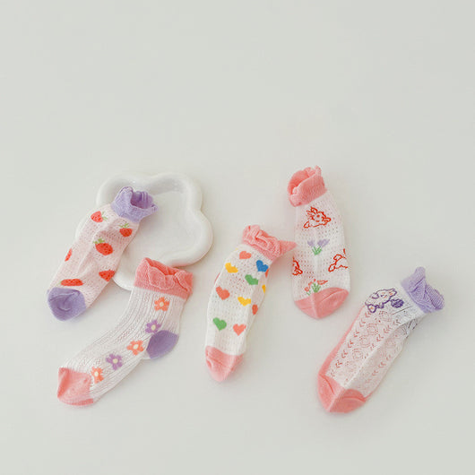 Calcetines de Malla Cuadriculados para Niños - Primavera y Verano - Image 5