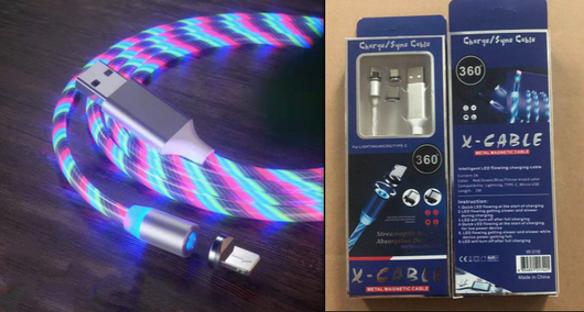 Cable de Carga Magnético Rápido con LED - USB Tipo-C, Micro USB y Lightning - Image 18