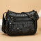 Bolso Bandolera de Cuero PU con Múltiples Compartimentos - Gran Capacidad
