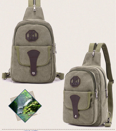 Mochila Crossbody Asimétrica para Viajes y Diario
