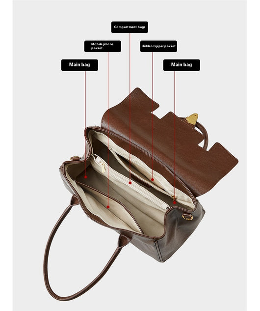 Maletín Ejecutivo de Cuero Genuino Retro - Gran Capacidad Portátil - Image 18