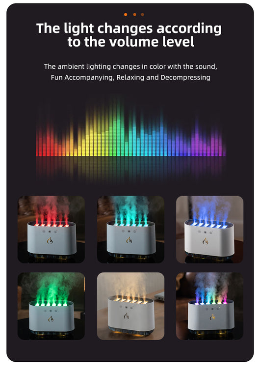 Humidificador Ultrasónico Inteligente USB con Llama Dinámica y Control por Voz - Image 18