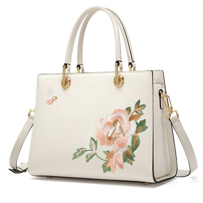 Bolso Portátil de Cuero Bordado para Mujer - Image 12