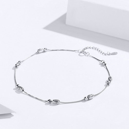 Pulsera Tobillera Plata 925 con Baño de Oro Blanco y Perlas Redondas - Image 13