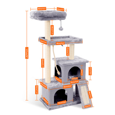 Torre de Lujo para Gatos con Doble Condominio y Percha Espaciosa - Image 6