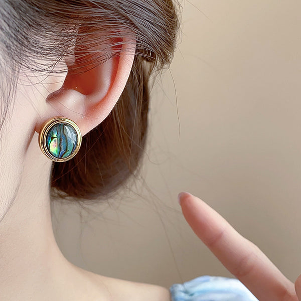 Aretes de Aguja de Plata Dorada con Fritilaria
