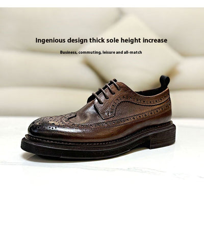 Zapatos Brogue Elevadores de Cuero para Hombre con Suela Reforzada - Image 6