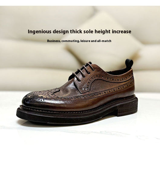 Zapatos Brogue Elevadores de Cuero para Hombre con Suela Reforzada - Image 6