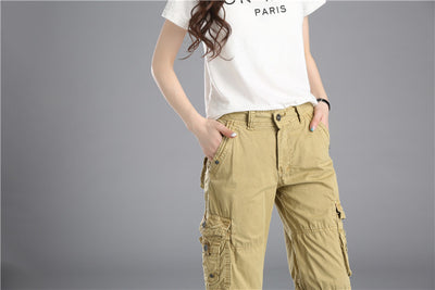 Pantalones Casuales Sueltos Capri Multicolor Talla Grande - Image 26