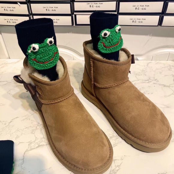 Calcetines Mujer Rana Verde - Diseño Trendy Tubo