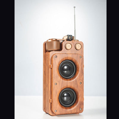 Parlante Bluetooth Dual Portátil con Diseño de Madera y Conexión USB - Image 5
