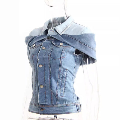 Camisa Denim Ajustada Efecto Reductor con Diseño Moderno - Image 2