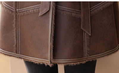 Abrigo de Invierno Largo en Terciopelo Mink para Mujer - Image 17