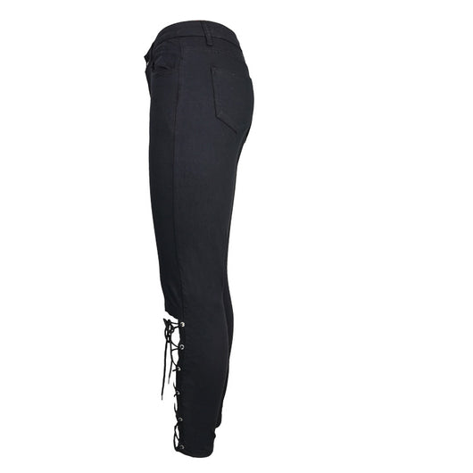 Jeans Talle Alto con Detalles Ojales para Mujer - Image 15
