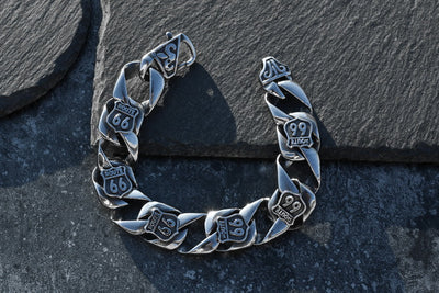 Pulsera Route 66 Acero Titanio - Image 2