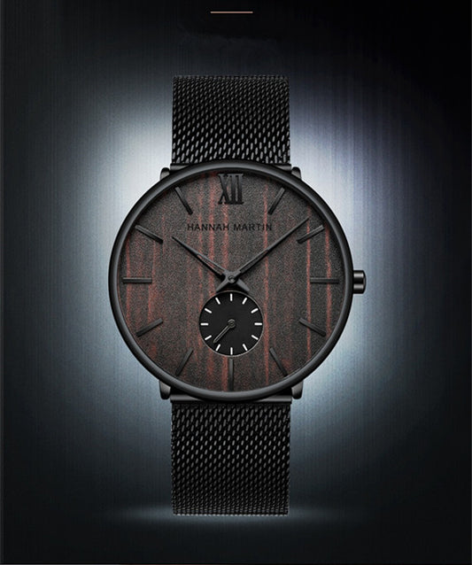 Reloj de Madera de Bambú y Ébano para Hombre