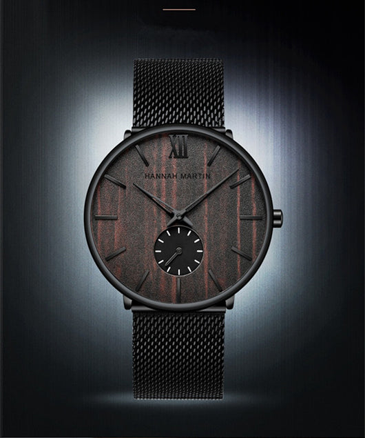 Reloj de Madera de Bambú y Ébano para Hombre