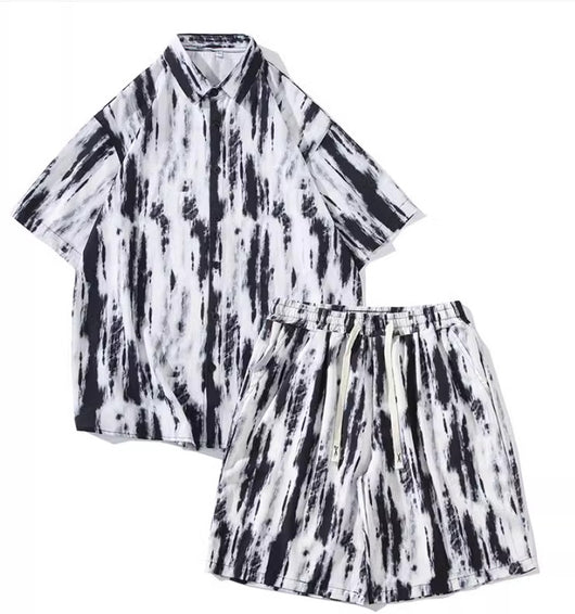 Camisa Suelta Tie-Dye con Estampado Floral para Hombre - Image 22