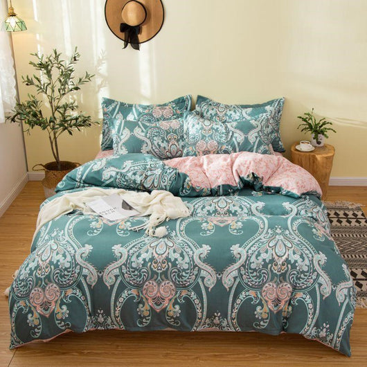 Juego de Cama Completo Algodón: Funda Nórdica, Sábanas y Almohada - Image 13