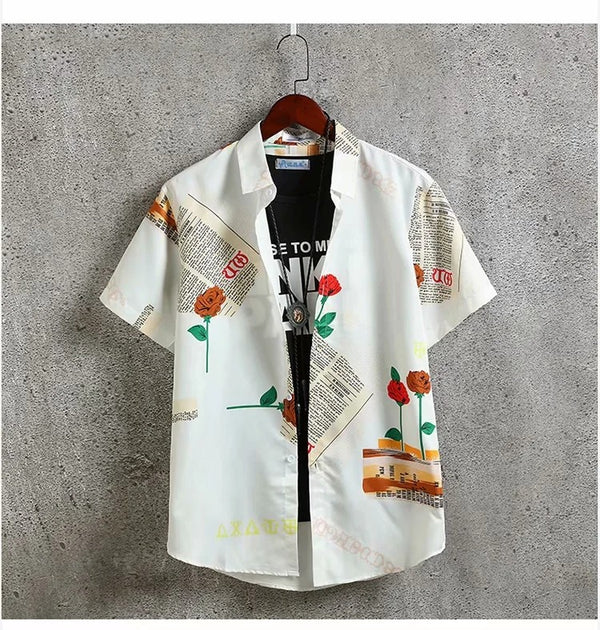 Camisa Estampada de Manga Corta para Hombre - Image 6