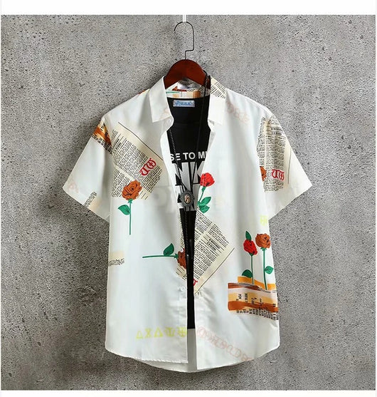 Camisa Estampada de Manga Corta para Hombre - Image 6