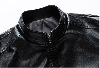 Chaqueta de Cuero con Cuello Alto para Primavera y Otoño - Image 12