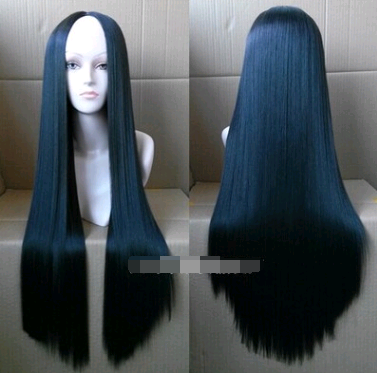 Peluca Larga Recta con Flequillo para Cosplay - Cabello Sintético Realista y Esponjoso - Image 3