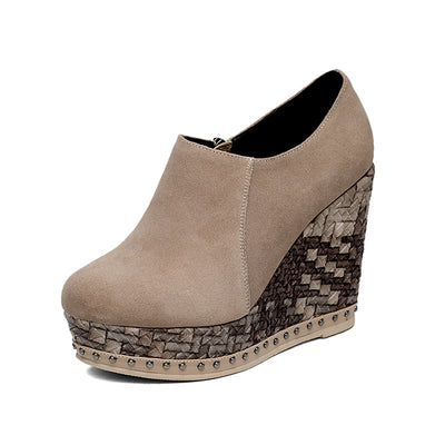 Tacones Altos de Cuero con Cierre Lateral y Punta Redonda - Image 4
