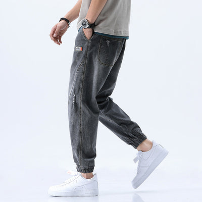 Pantalones Vaqueros de Cintura Elástica con Cordón Ajustable - Image 5