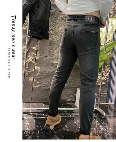 Jeans Slim Fit Negros Lavados para Hombre - Estilo Europeo Moderno - Image 9