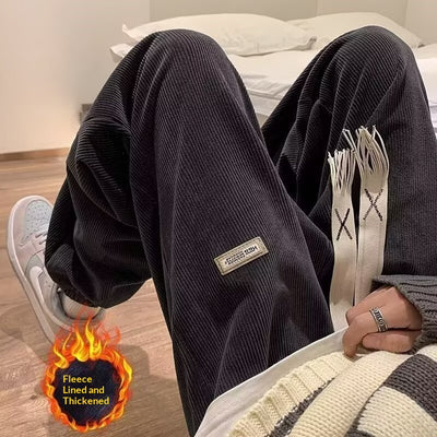 Pantalones Casuales Rectos Holgados con Refuerzo de Grosor para Hombre - Image 4