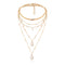 Pearl tassel wedding multi-layer necklace Dorado