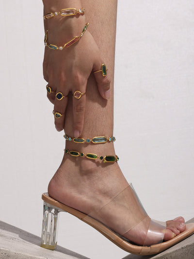 Pulsera de Tobillo Dorada 18k Lujo Playa - Joyería Elegante para Pie - Image 37